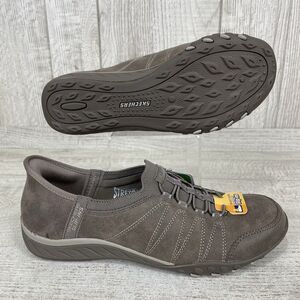Skechers Slip-Ins Womens Sz 6.5 Breathe Easy Home Body Dark Taupe Shoes 100615